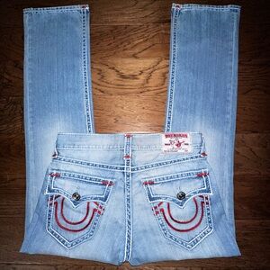 Rope stitch Ricky True Religion Jeans Vintage 9.25” Leg Opening